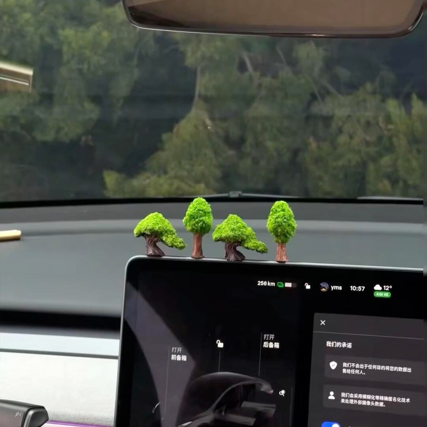 Money Tree Car Dashboard Decoration Display Screen Car Accessories Wish Tree Ornament Car Interior Decor