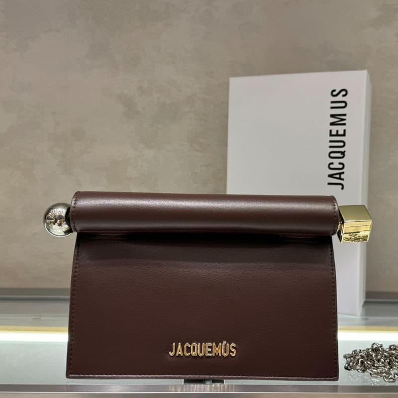 2024 Spring/Summer New French Niche Jacquemus Lambskin Foldable Clutch Chain Shoulder Premium Evening Bag
