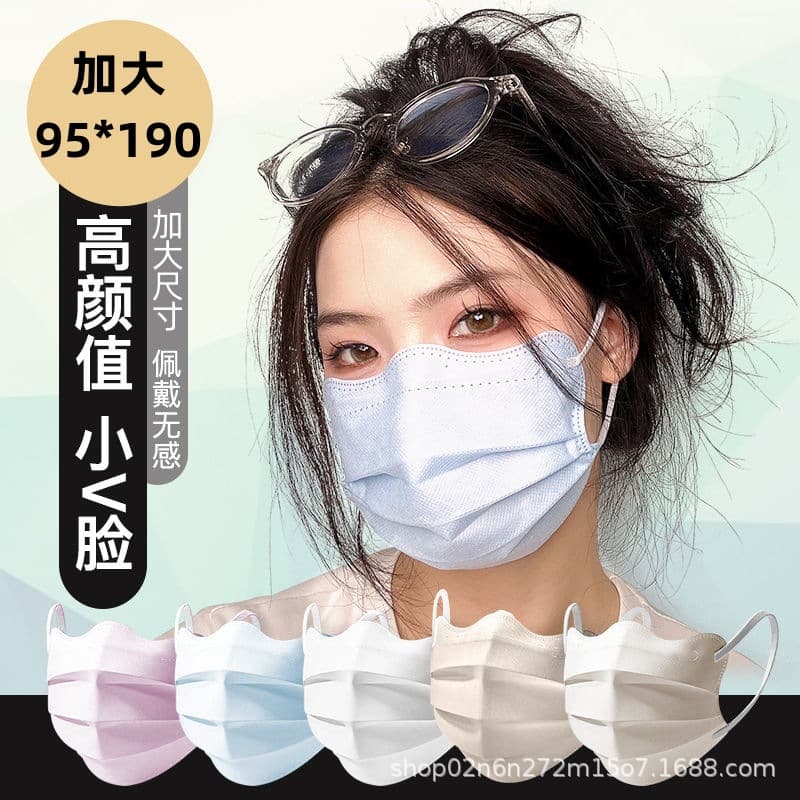 V-face viral disposable masks slimming version women's high-appeal Morandi macaron colors triple-layer protection individually wrapped