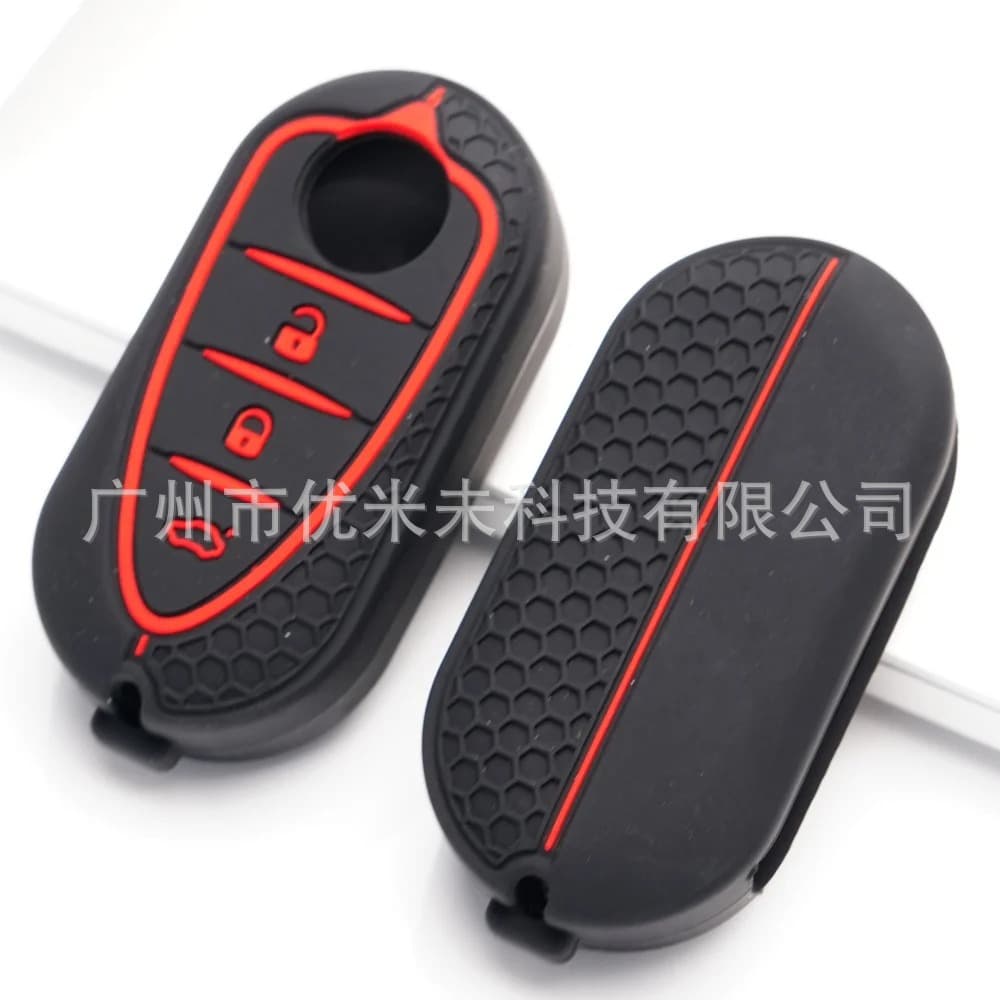 Silicone Key Case Cover for Alfa Romeo Giulietta 4C 159, Scratch-Resistant and Shockproof Cross-Border Accessory
