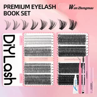 Cross-border DIY Segment Lash Book Single Cluster False Lashes Mix Amazon New Natural Thick Oblique False Eyelashes