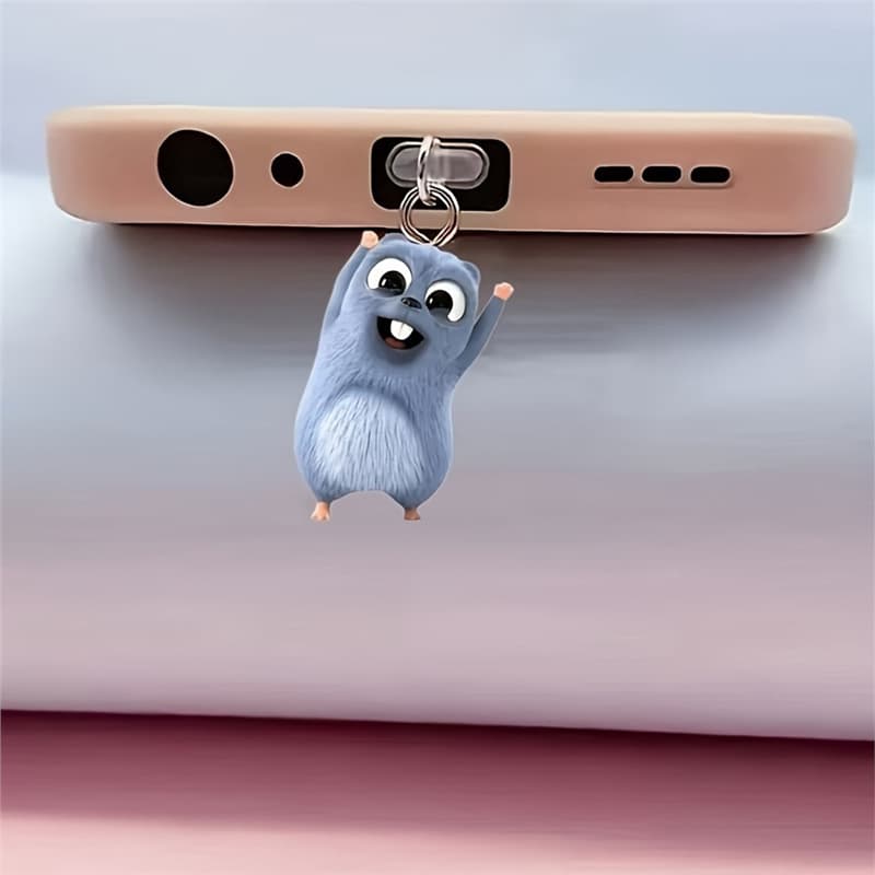 New Cross-Border Acrylic Flat Creative Cute Mouse Dust Plug