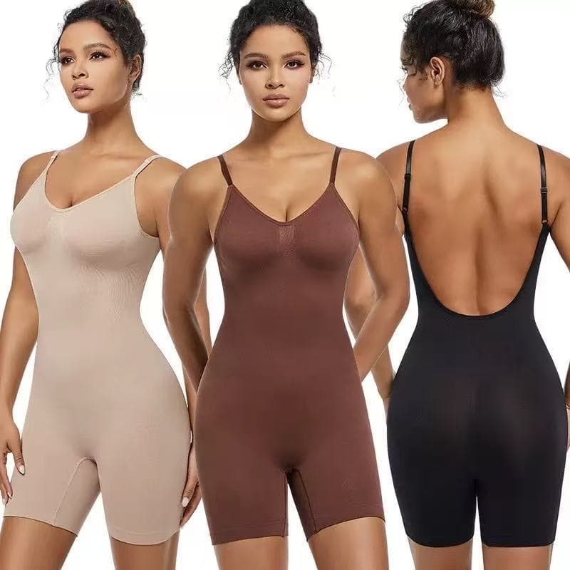 One-Piece Shapewear for Women, Sexy Backless, Slimming Bodysuit, Plus Size Firming, Waist Cincher Shapewear