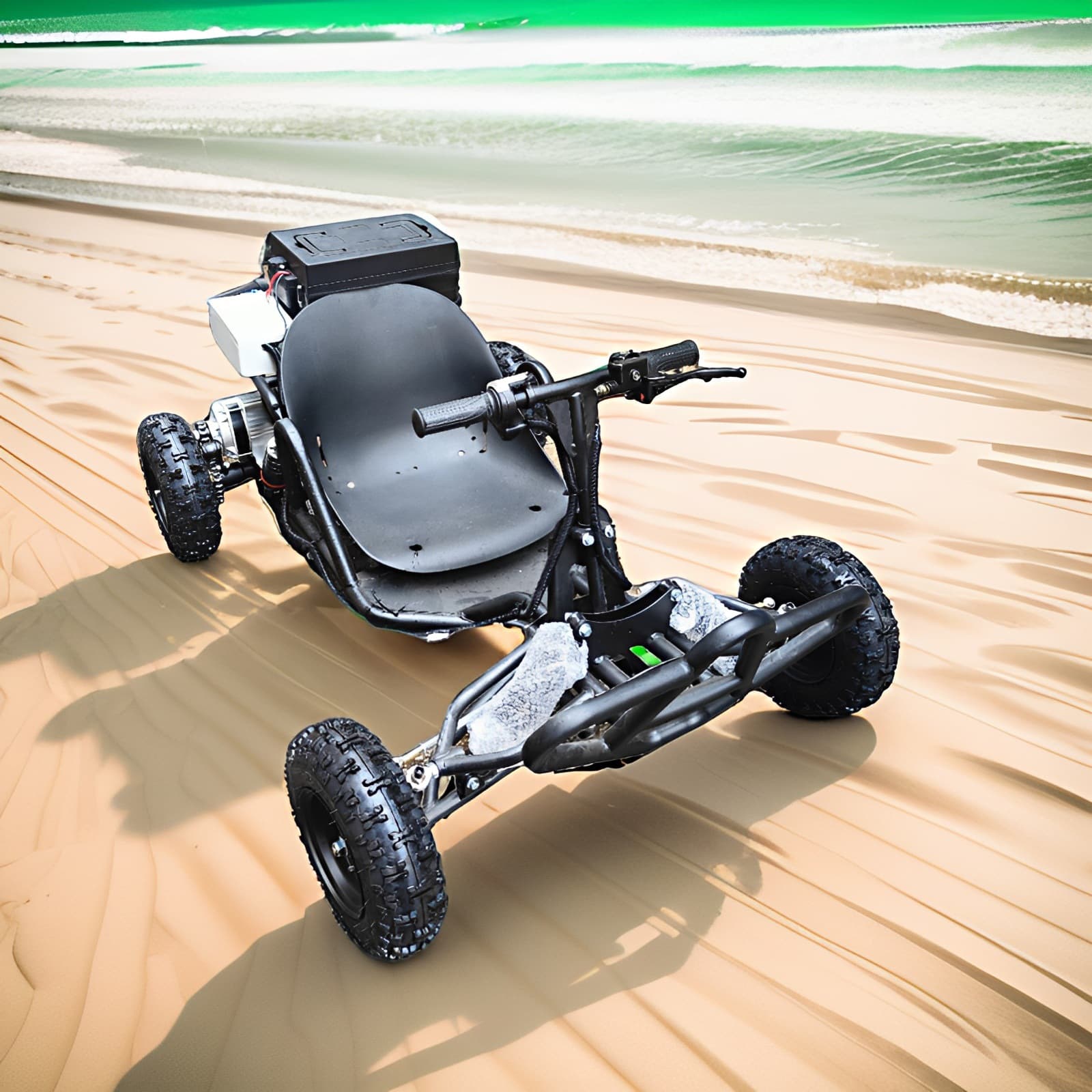 New Off-Road Go-Kart 48V 20A Brushless Motor All-Terrain Beach Buggy Four-Wheel Drift Kart