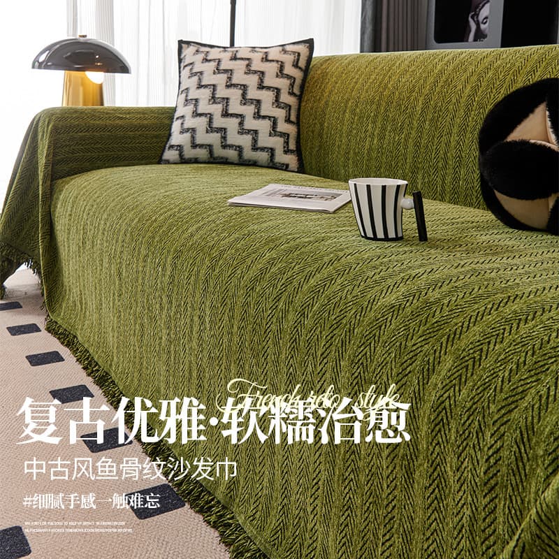 Chenille Sofa Cover 2026 New Style Throw Blanket, All-Season Universal High-End Full-Cover Sofa Slipcover