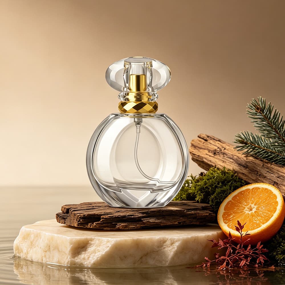 50ML Perfume Bottle Premium Perfume Refillable Bottle Thickened Glass Perfume Spray Bottle Travel Refillable Bottle Screw-Neck Empty Bottle