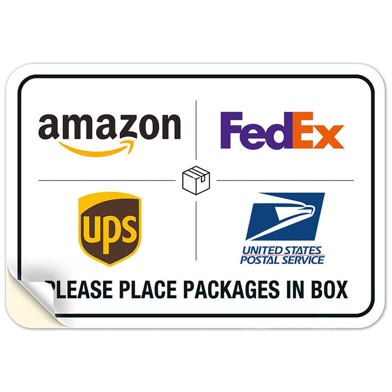 Package Delivery FedEx Amazon Vinyl Decal Stickers Sign