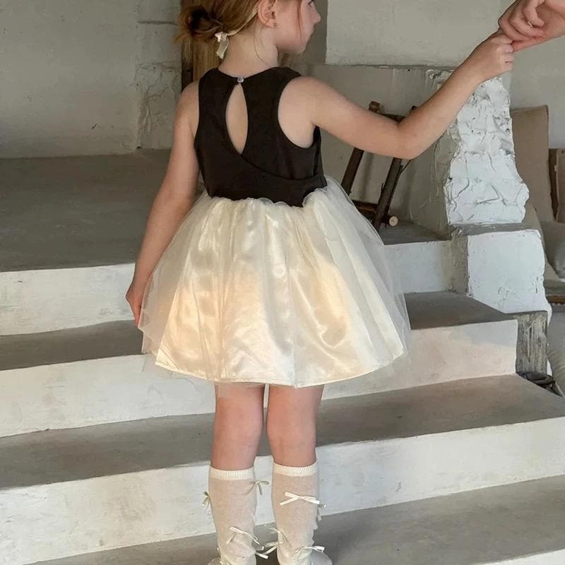 2026 Stunning Baby Girl Fashionable High-End Patchwork Vest Tutu Princess Dress