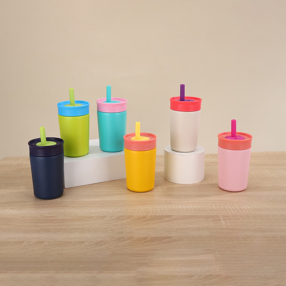 New simple insulated cup household stainless steel coffee cup double layer portable mini straw cup