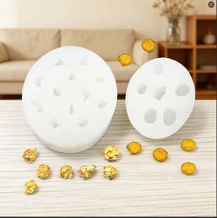 DIY 3D Popcorn Silicone Mold, Simulation Food Play Chocolate Fondant Cake Decoration Making Silicone Mold
