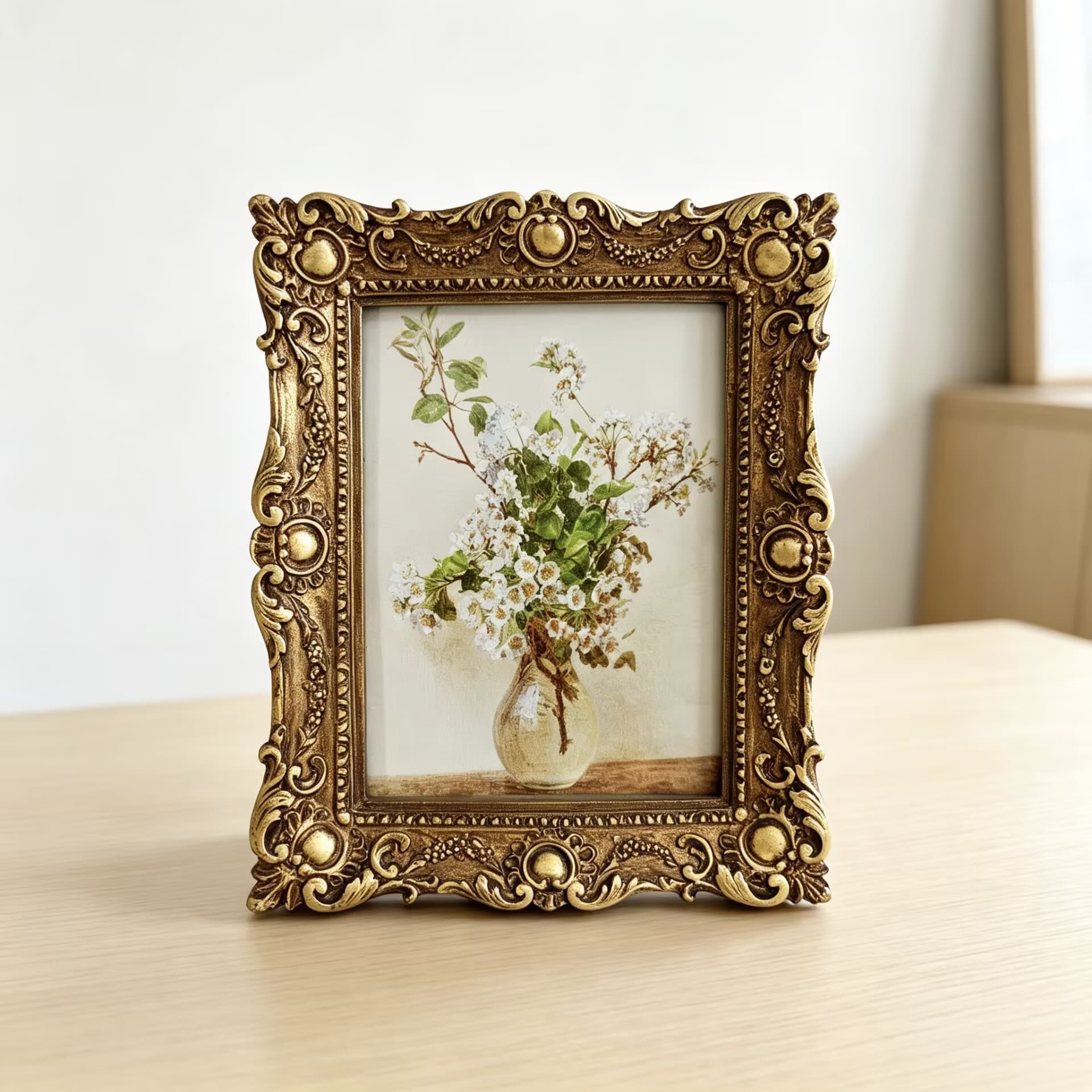 Creative European American Vintage Resin Photo Frame Tabletop Carved Resin Picture Frame Wall Hanging Frame Desktop