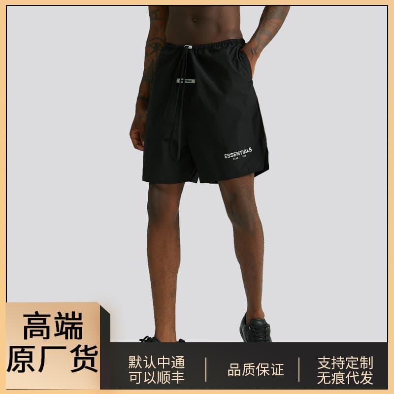 Foreign Trade Essentials trendy brand oversized nylon reflective shorts for summer sports men