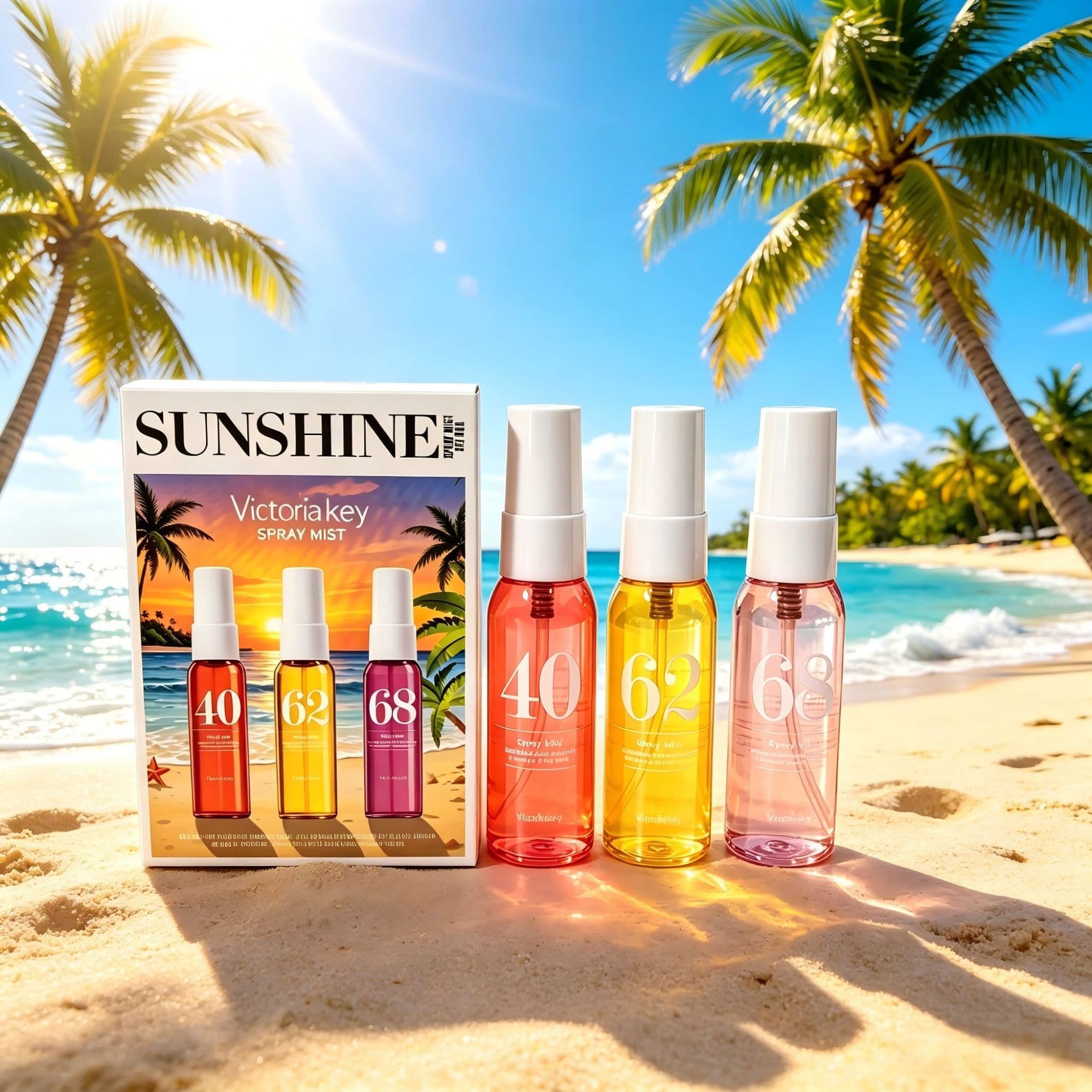 Cross-border perfume big-name beach perfume set, alcohol-free digital fragrance spray, long-lasting fragrance, women's perfume