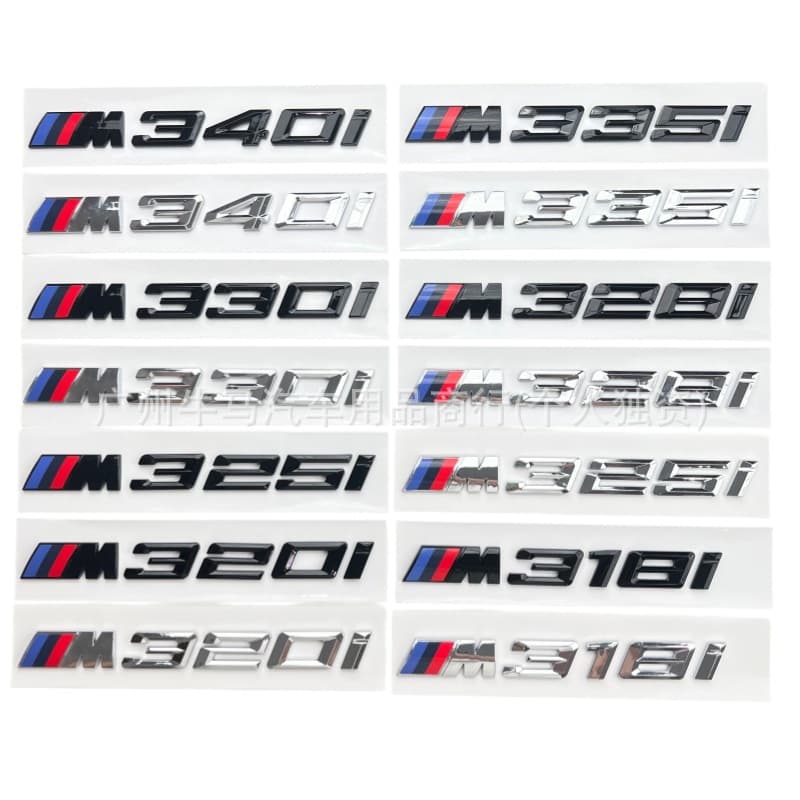 For BMW 3 Series M Logo M320i M325i M330i M335i Displacement Number Badge Emblem