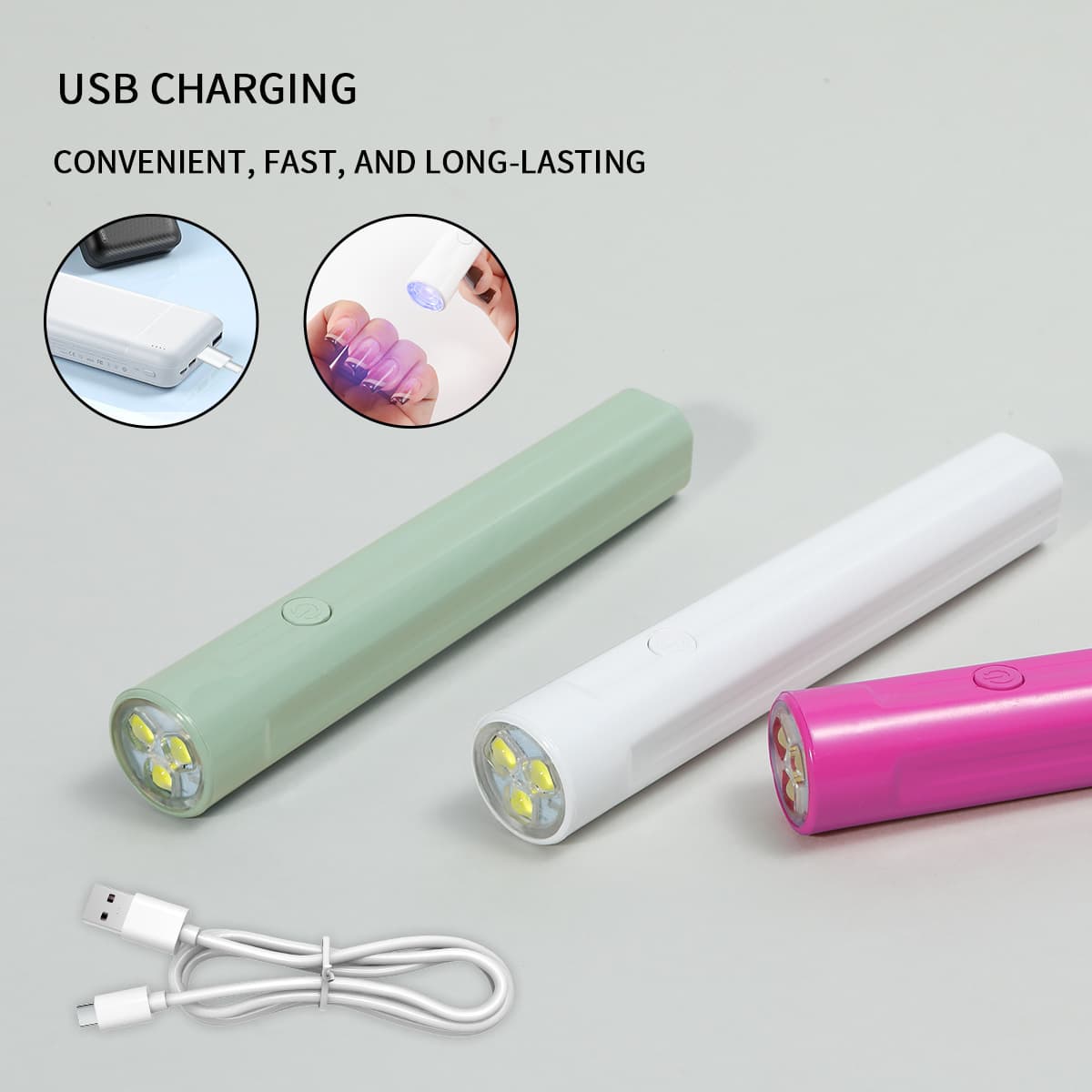 Portable Mini Manicure Lamp Handheld One-row Light Plug-in Focus Dry Fast UV LED Light Nail Art Lamp Chip Baking Lamp