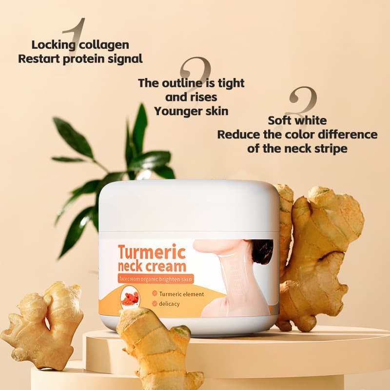 Cross-border Turmeric Neck Cream Moisturizing Lifting Firming Neck Wrinkle Reduction Nourishing Smoothing Brightening Skin Tone Reducing Roughness