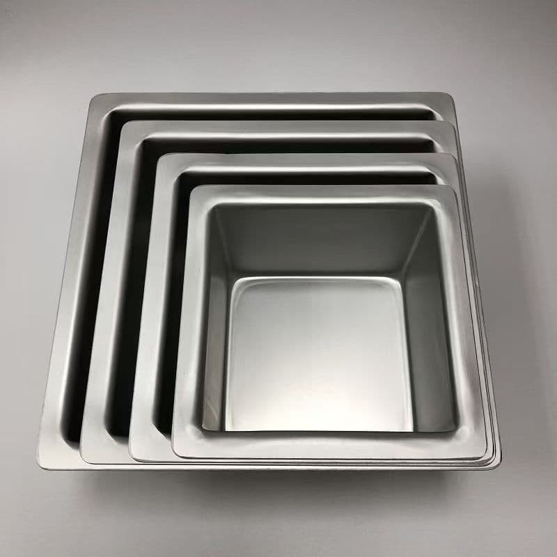 Ailepei Water Bath Traditional Tall Cake Mold Square Solid Bottom Removable Bottom Cheese Chiffon Brownie Light Cheesecake