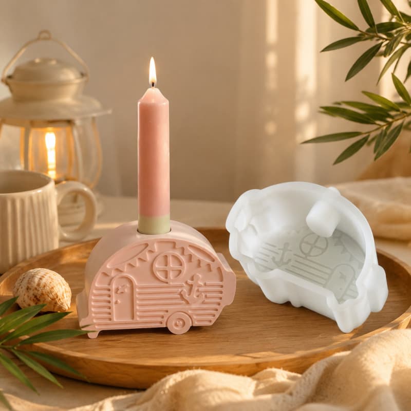 Anchor Car Bus Candle Holder Stand Mold Summer Candle Holder Decoration Plaster Resin Mold