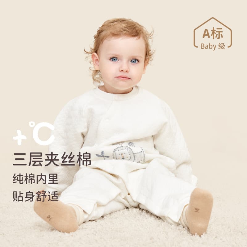 Full Seamless Newborn Cotton Bodysuit Baby Thermal Underwear Thickened Infant Romper Fall Winter