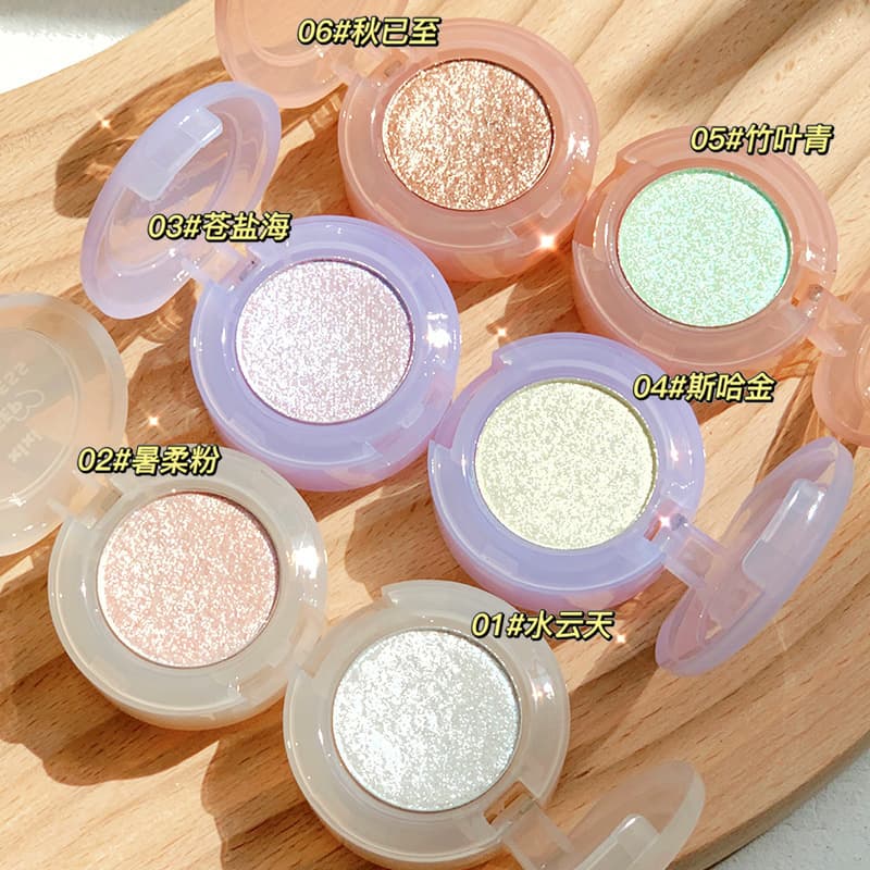 Xixi Single Color Eyeshadow Affordable Natural Look Pearlized Long-lasting Smudge-proof Eye Shadow Dirt-proof Easy to Apply