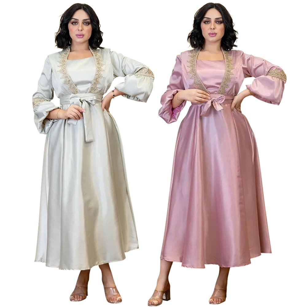 XQY500045 Foreign trade lantern sleeve temperament dress dress Eid al-Adha