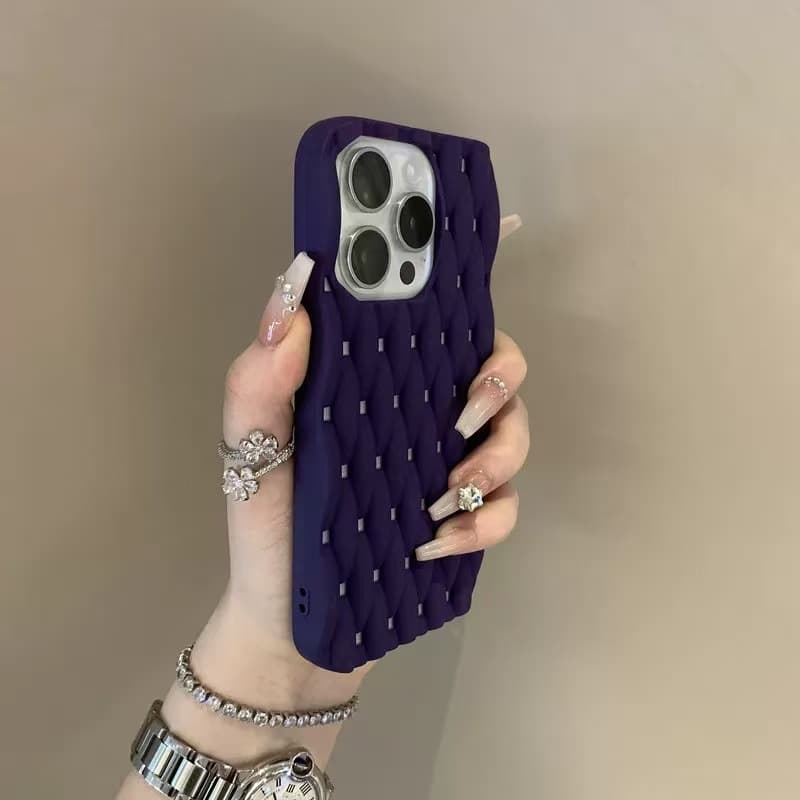 Summer Heat Dissipation Hemp Pattern Frosted Phone Case for iPhone 17 Pro Max, Apple 16 Full Coverage Silicone Soft Case
