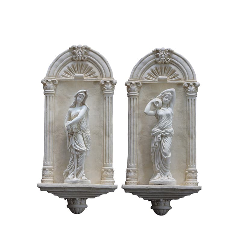 European-style Wall Hanging Decorative Handcrafted Arch Figure Relief Entryway Vintage Wall Art