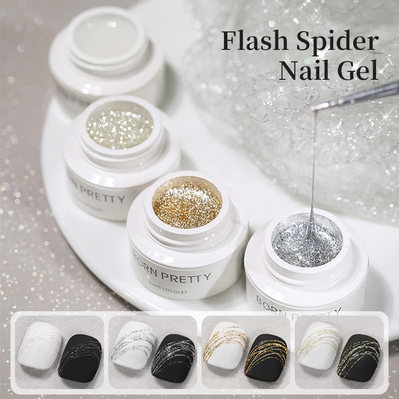 BORN PRETTY Cross-border Hot Selling Semi-Solid Strong Nail Stretching Gel, Sparkling High-Gloss Painting Nail Gel