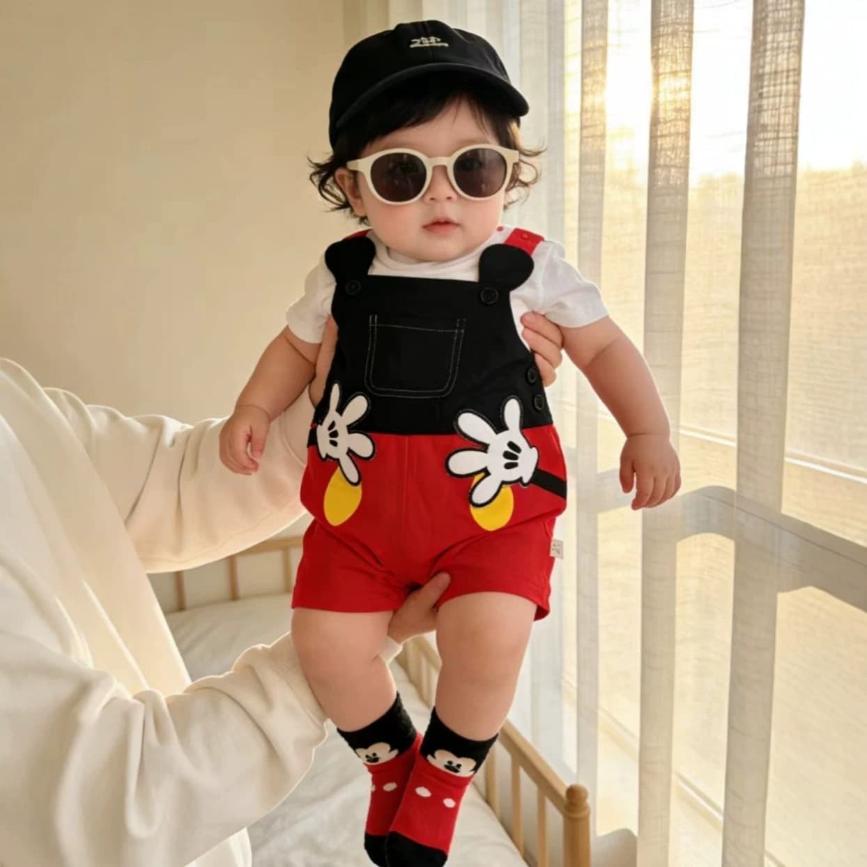 Baby Summer New Bodysuit Boys Short Sleeve Romper Cartoon Super Cute Fake Two-Piece Overalls Jumpsuit Crawling Clothes