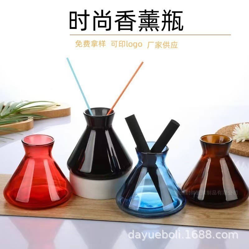 Aromatherapy Bottle Glass Reed Diffuser Decorative Ornament Glass Fragrance Bottle Nordic Creative Hotel Guesthouse Diffuser Bottle