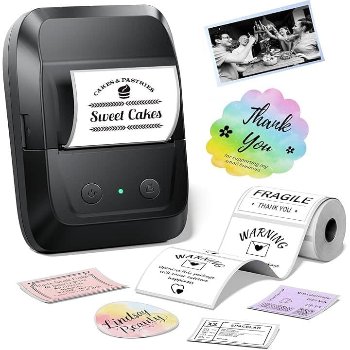 A42 Multi-Function Label Printer Small Commercial Use for Date, Price Tag, Shelf Life, Barcode Thermal Printer