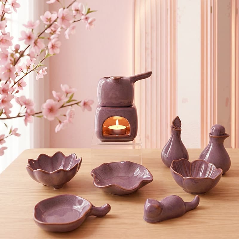 Kiln-changed tea set travel gongfu tea set travel kit kiln-changed ceramic portable business gift with logo factory wholesale