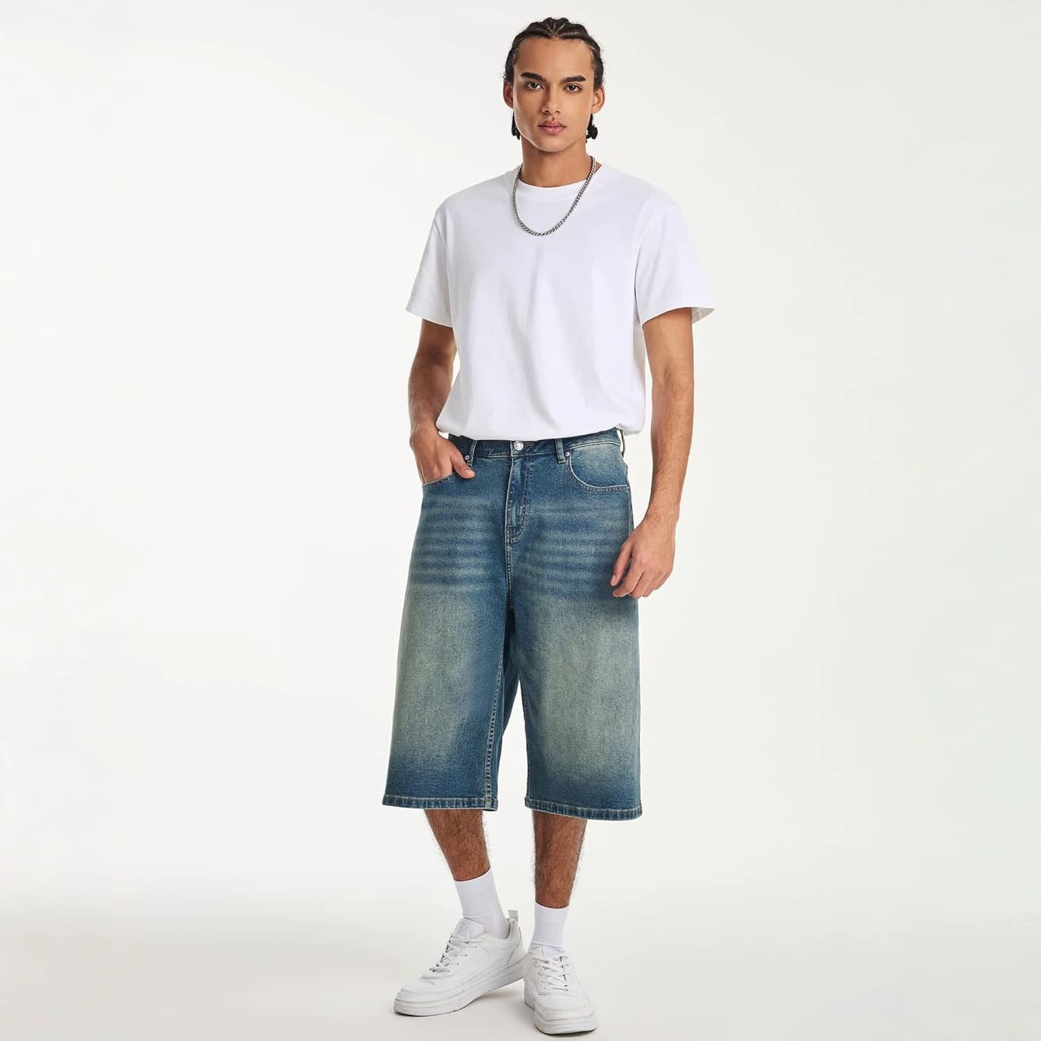 2026 New Summer Men's Denim Shorts, Unique Straight-Cut American Style Versatile Five-Point Pants in Stock