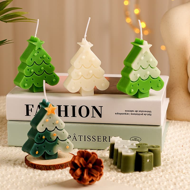 Christmas scented candle Christmas tree shape decoration souvenir small gift candle gift box scented scented candle