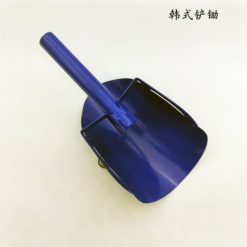 Korean agricultural carbon steel shovel hoe pepper round shovel Korean vegetable field hoe spray plastic tube handle shovel gardening tool