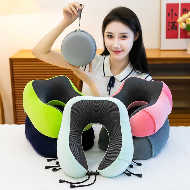 Memory Foam Neck Pillow for Nap, Cervical Support Travel Pillow, High-Rebound U-Shaped Pillow, Neck Protection Pillow, Slow Rebound U-Shaped Pillow