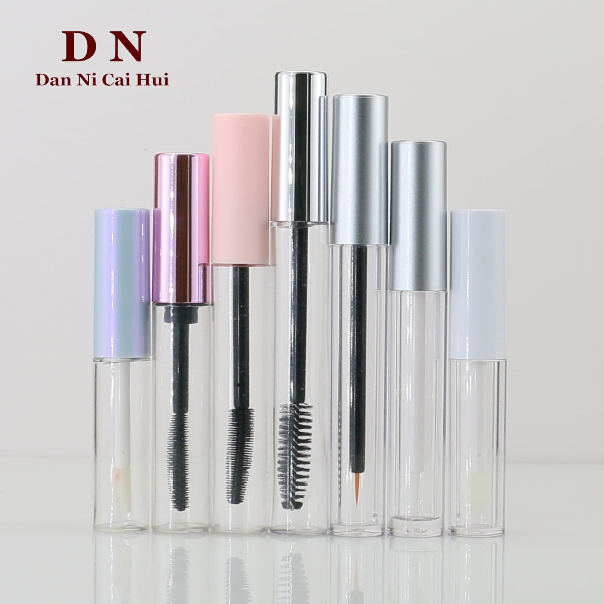 Factory Custom Wholesale Lip Gloss Tubes Lip Glaze Bottles Eyeliner Tubes Mascara Tubes Eyebrow Brush Refillable Empty Tube Containers Multiple Capacities