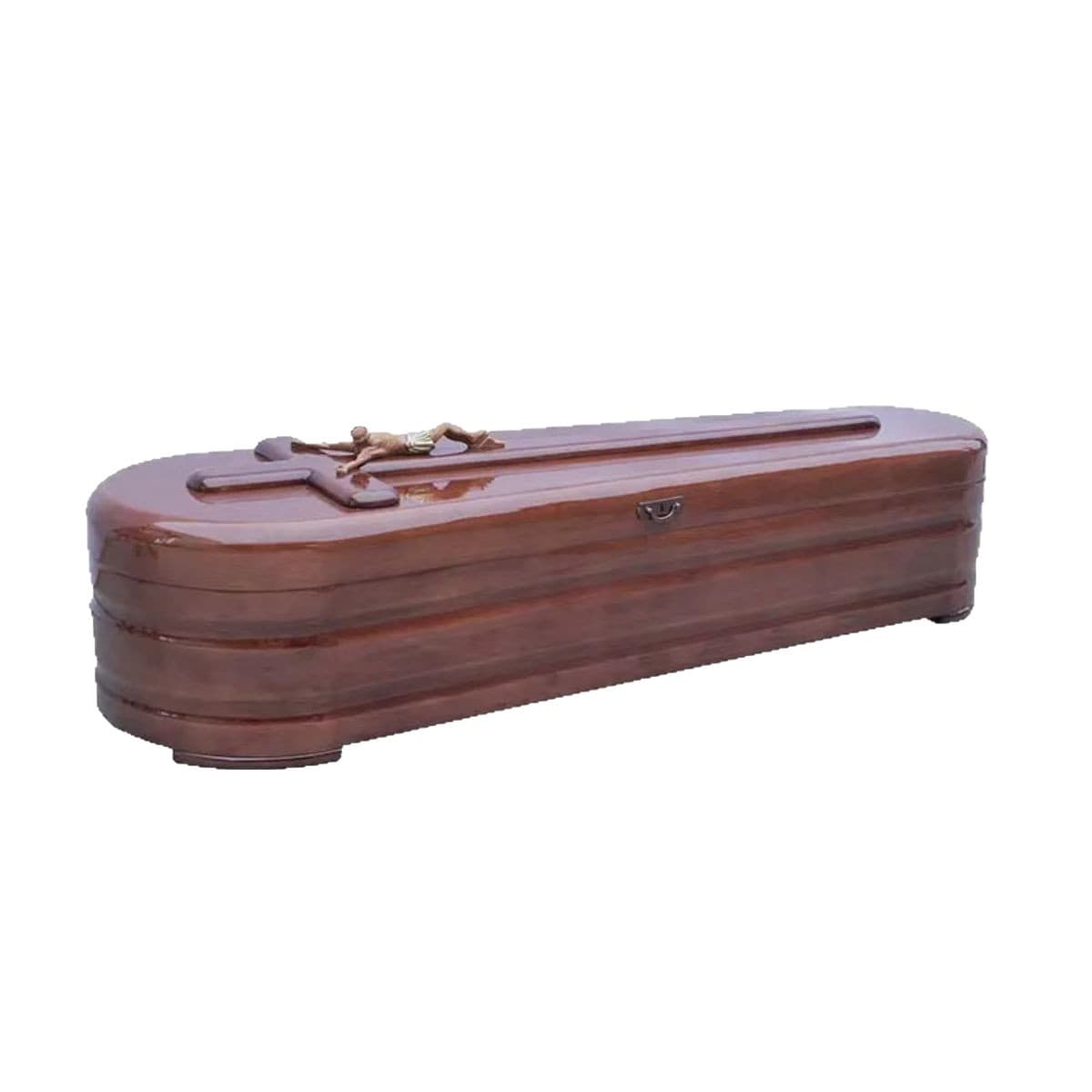 European Cross Solid Wood Coffin Wooden Funeral Supplies Mortuary Wooden Burial Box Wood Coffin