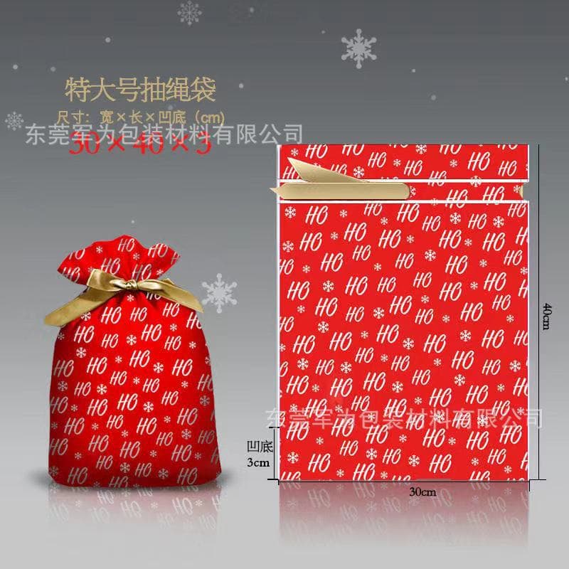 Custom Christmas English Letter Design, Santa Claus, Christmas Reindeer Gift Bags