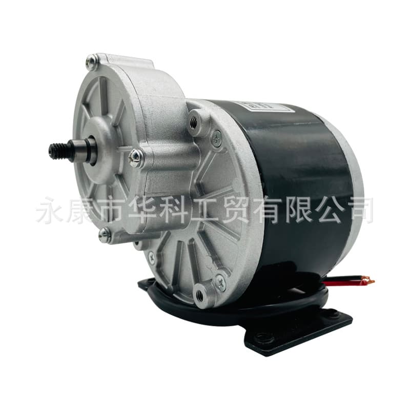 Lingying 24V 250W Brushed Geared Motor MY1016Z2 for Electric Bike Short Shaft with Foot, Suitable for Gears