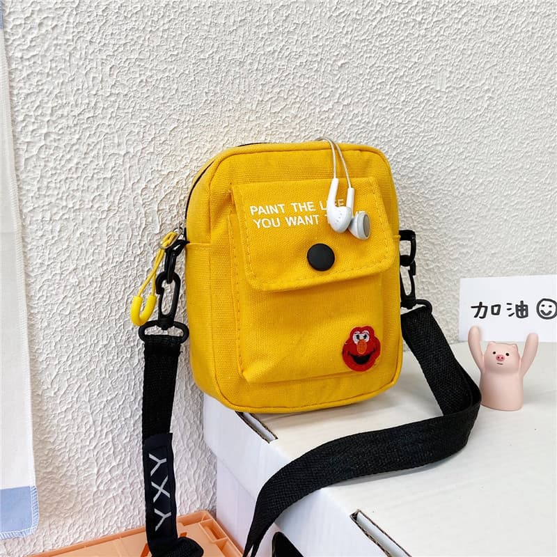 Korean-style Ins Canvas Crossbody Bag New 2025 Popular Versatile Children's Crossbody Bag Fresh Canvas Shoulder Bag