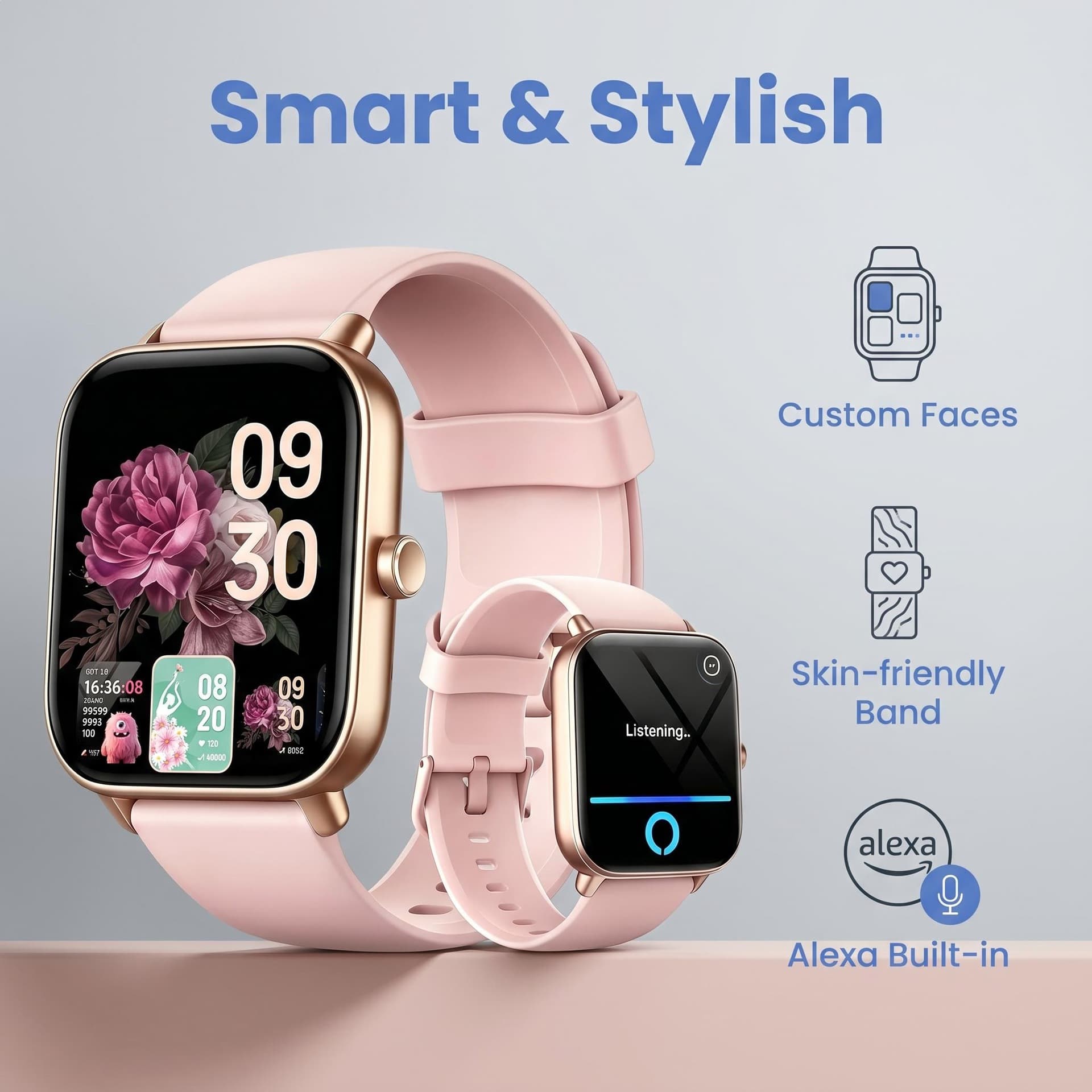 Amazon Smart Watches for Women IDW19 Heart Rate Bluetooth Call