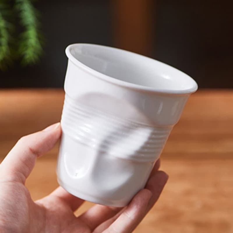 Creative Ins Ceramic Pleated Mug Personalized Coffee Cup Simple Irregular Office Cup Water Cup Breakfast Cup