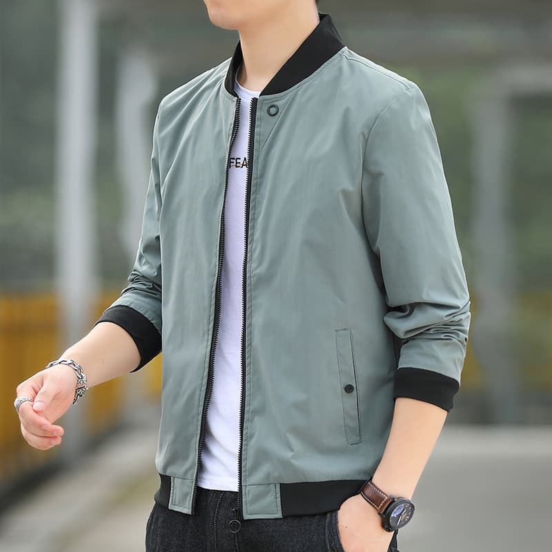 2022 Autumn New Arrival Youth Spring Autumn Men's Jacket Student Fall Cargo Outerwear Stand Collar Top Men