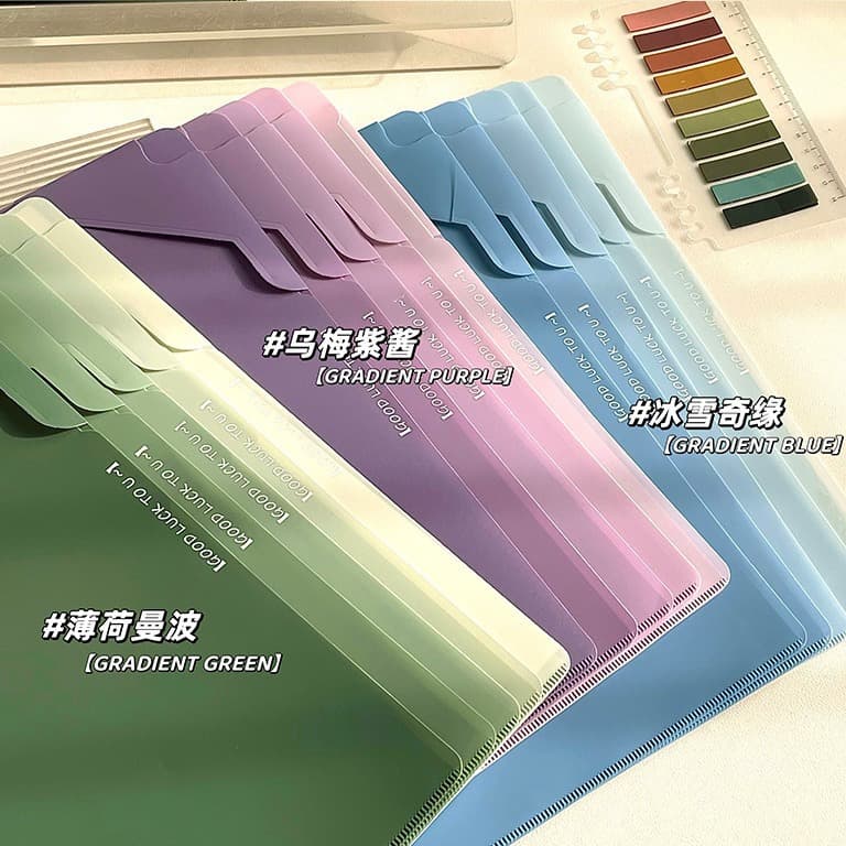 L-shaped folder, new style with lock buckle, high-value office information book, test paper clip, large capacity, student organization and storage
