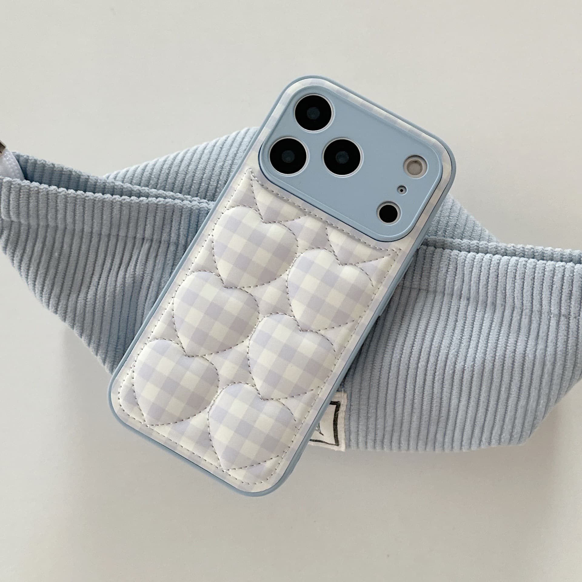 Leather Plaid Heart Apple 17 Pro Max Mobile Phone Case Suitable for iPhone 14 Protective Cover Autumn and Winter 15 Pro/17