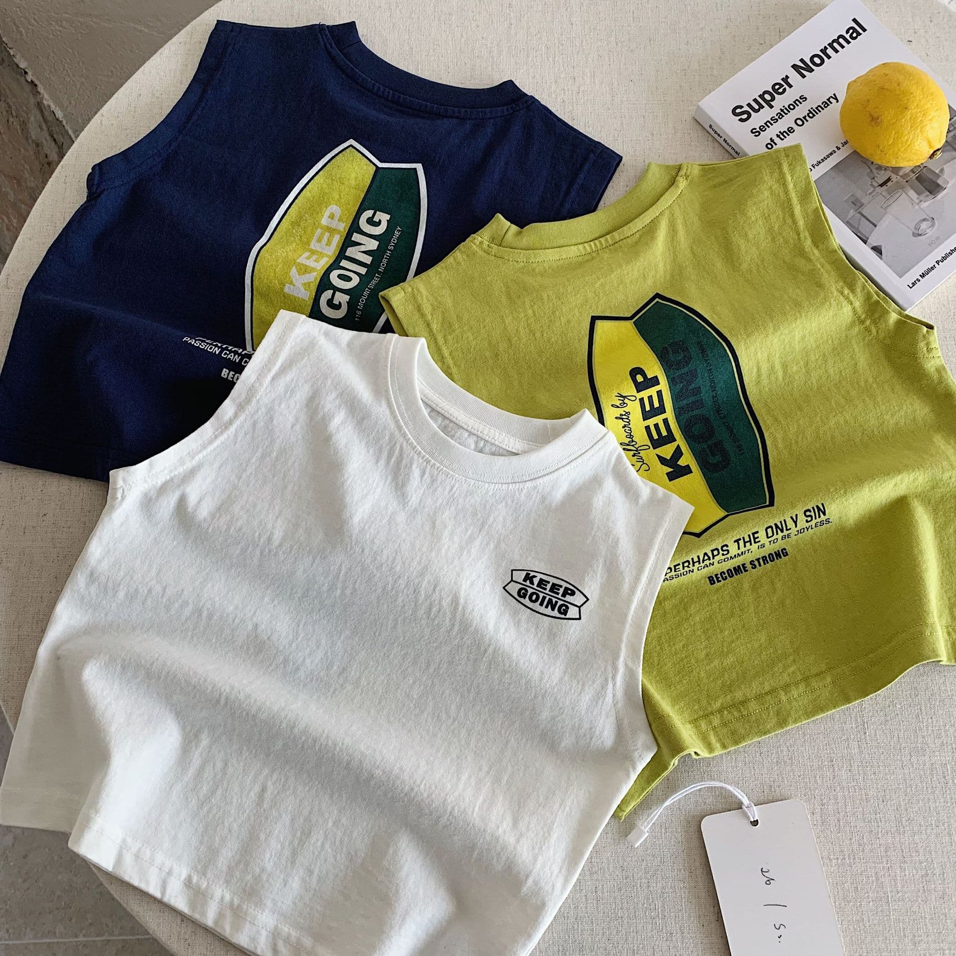 Children's vest 2026 summer new style children's Korean style multi-color sleeveless tops for boys and girls simple summer essentials