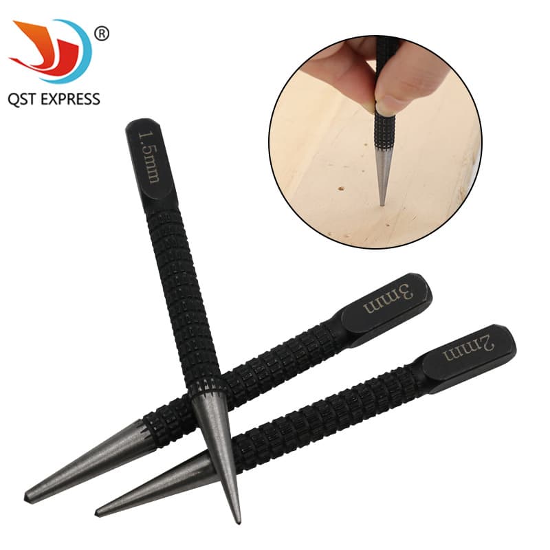 3-piece center punch set for drilling positioning (1.5/2/3mm), mechanical repair and installation hole marking tool