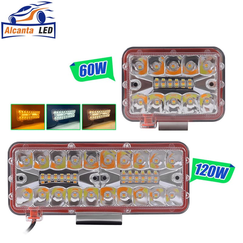 LED Light Bar 60W for Electric Scooter 120W Motorcycle Waterproof Ultra Bright Strong Light LED Strip Modification Light