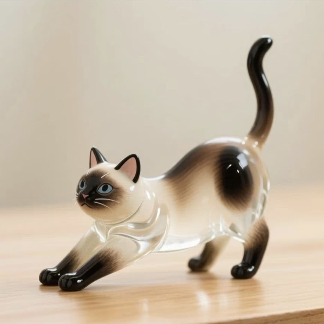 Transparent Cat Hair Storage Box Pendant Gacha Cat Pet Hair Souvenir Keychain Decoration